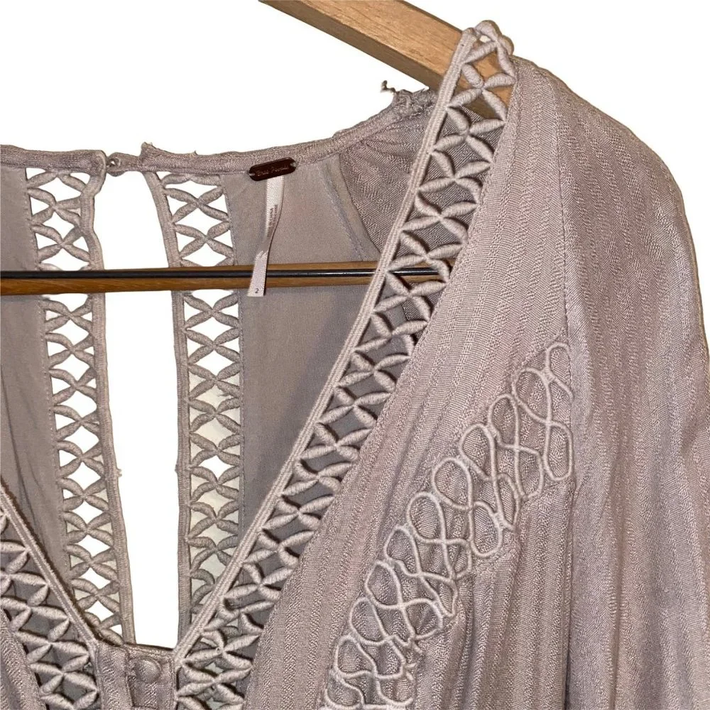 Free People Crochet Festival Bohemian Mini Dress - Women's 2 - Picture 5 of 16